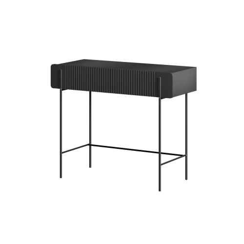 Toaletka Malmi 100 cm z szufladami - czarny mat / czarne nóżki